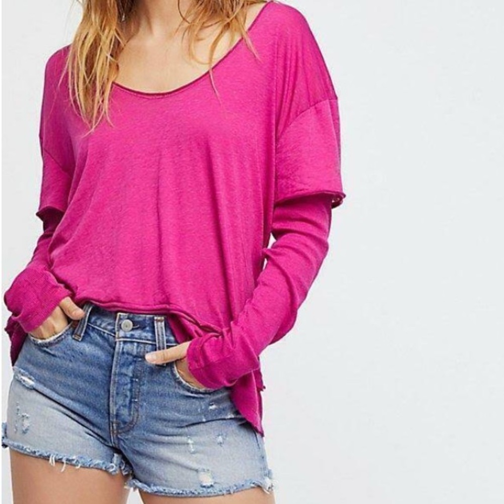 Free people Magic scoop neck tee